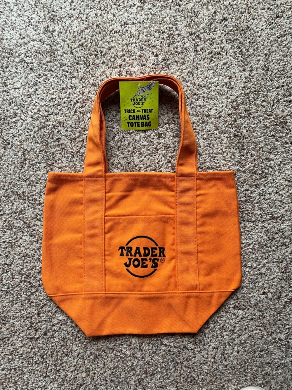 Trader Joe's Orange Canvas Tote Bag